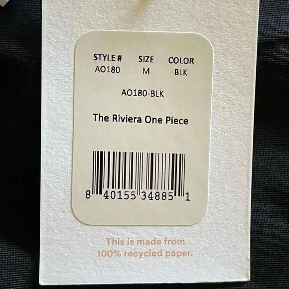 Andie Black The Riviera Adjustable Straps Belt Paddec Swimming Suit SZ M #1438 - Picture 10 of 13